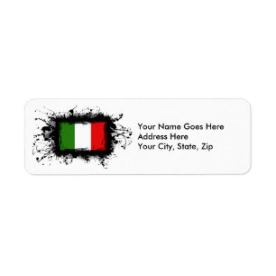 Italy Flag Label