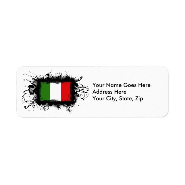 Italy Flag Label (Front)