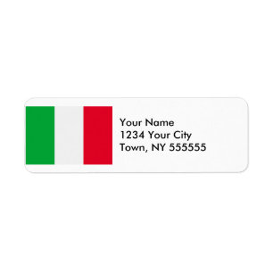 Italy Flag Label