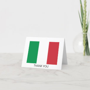 Italy Flag Letterpress Thank You Card