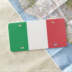 Italy Flag License Plate