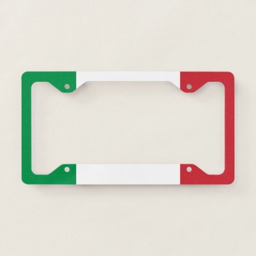 Italy flag license plate frame