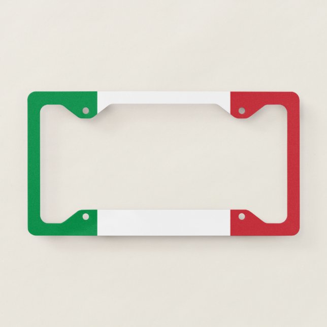 Italy flag license plate frame (Front)