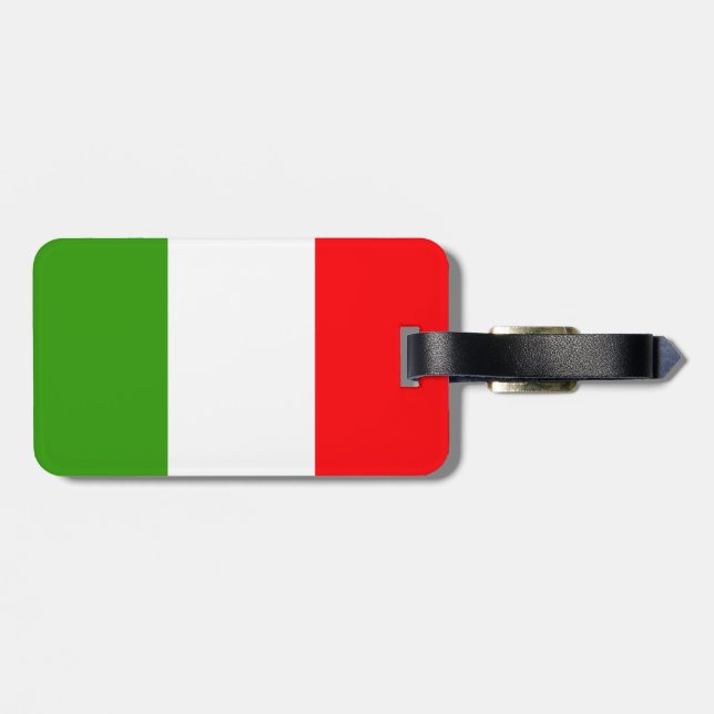 Italy flag luggage tag (Back Horizontal)