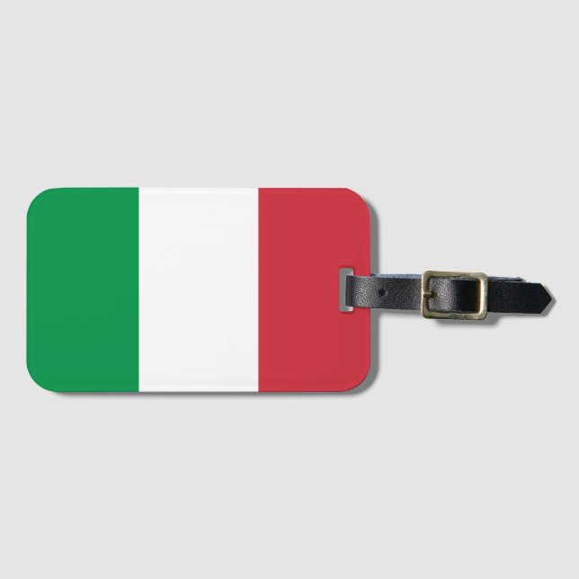 Italy Flag Luggage Tag (Front Horizontal)