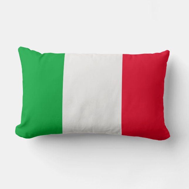 Italy Flag Lumbar Pillow (Front)