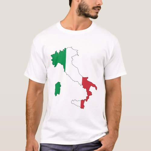 ITALY _ FLAG MAPROMECRESTCOLORS T_Shirt