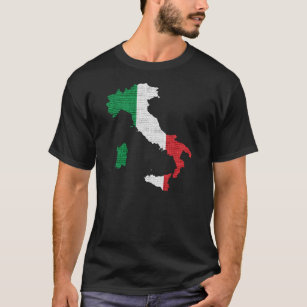 Italy Flag Map T-Shirt
