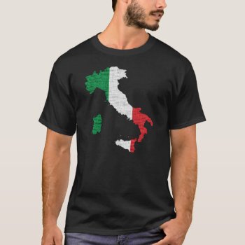 Italy Flag Map T-shirt by NhanNgo at Zazzle