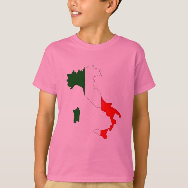 Italy flag map T-Shirt (Front)