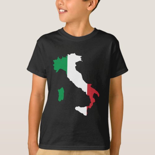 Italy Flag Map T_Shirt