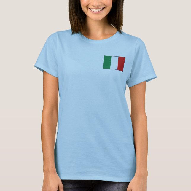 Italy Flag + Map T-Shirt (Front)