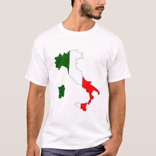 Italy flag map T_Shirt