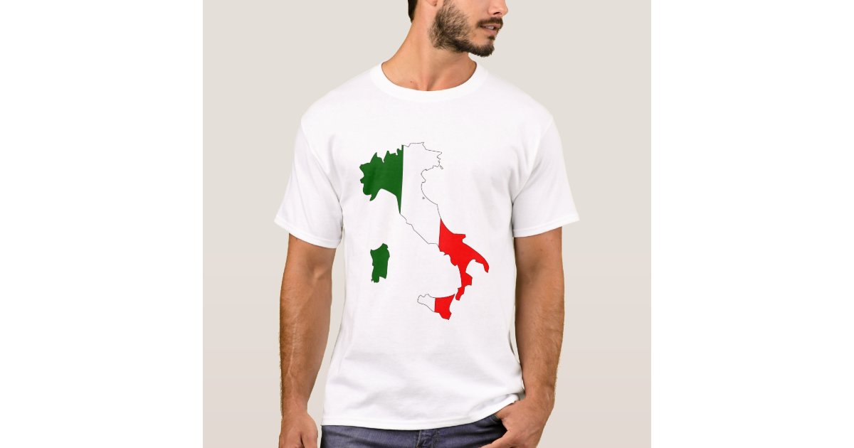 Italy Travel Map Flag Italia Pride Souvenir Vacation Shirt