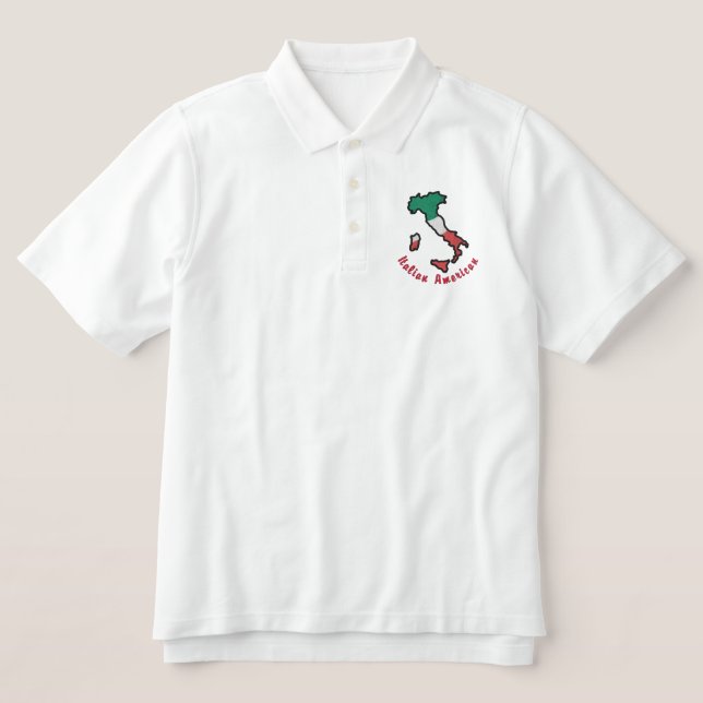 Italy Flag Map Tees, Polos (Design Front)