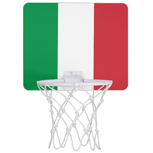 Italy Flag Mini Basketball Hoop (Front)