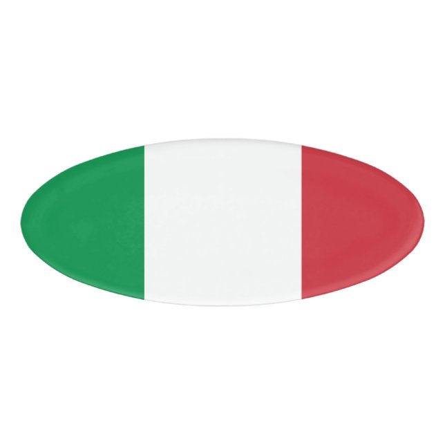Italy flag name tag (Front)