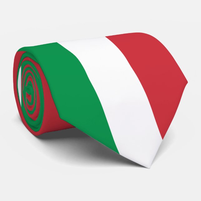Italy Flag Neck Tie (Rolled)