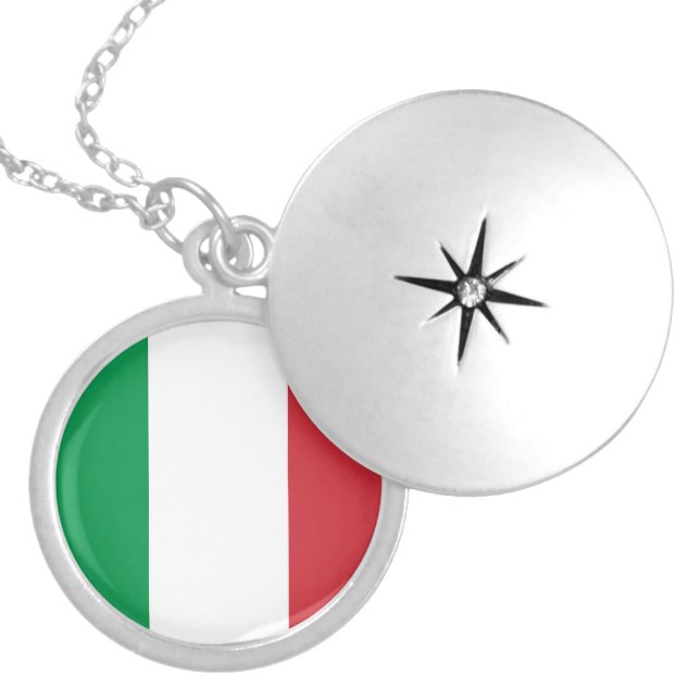 Italy Flag Necklace (Front)