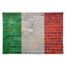 Italy flag on a brick wall