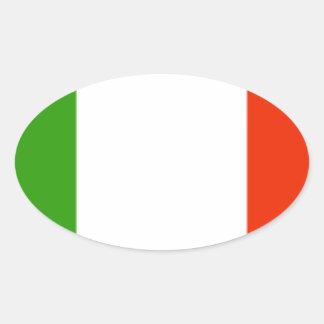 Italy Flag Oval Sticker