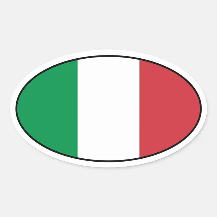 Italy Italian Country Flag Oval Decal 
