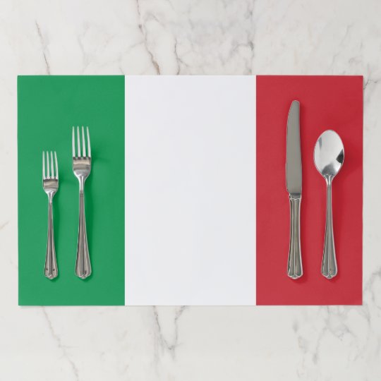 Italy flag paper placemat