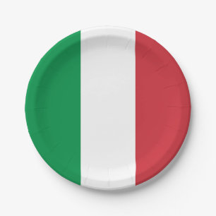 Italy Flag Paper Plates