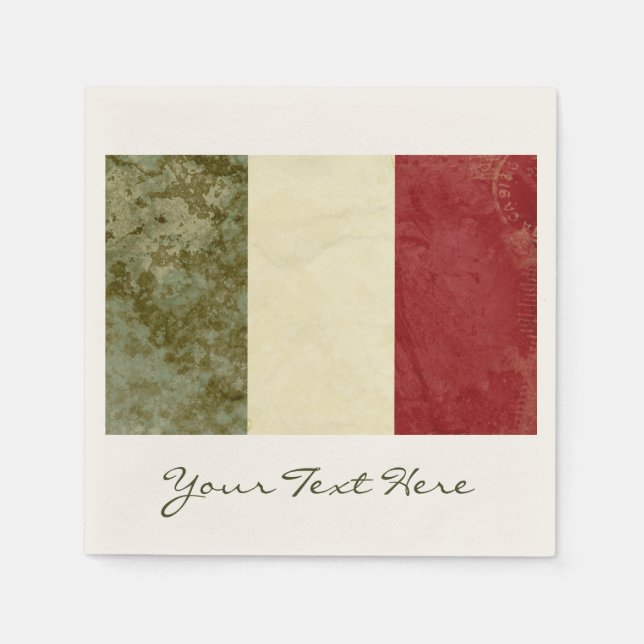 Italy Flag Party Napkins (Front)