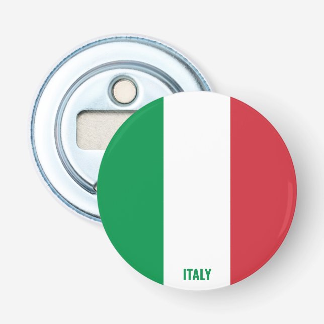 Italy Flag Patriotic Bottle Opener (Front)