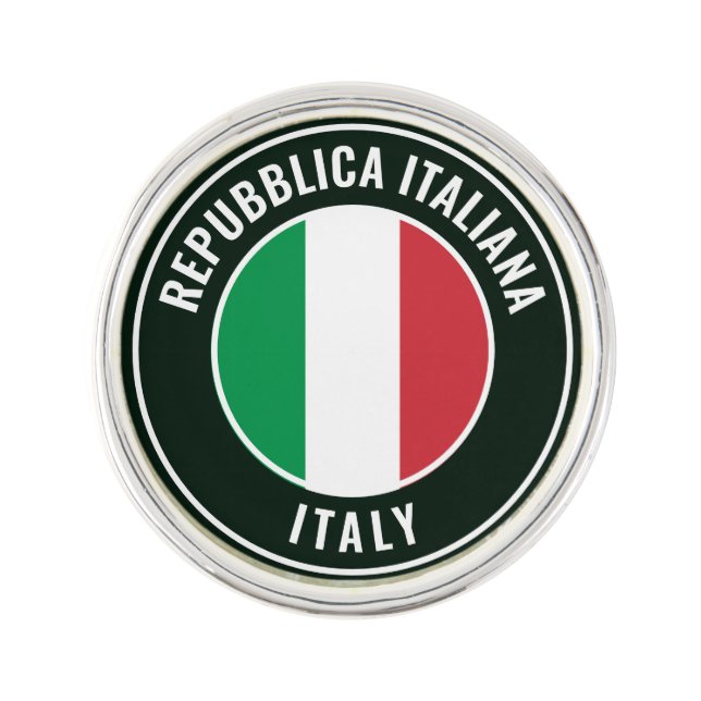 Italy Flag Patriotic Lapel Pin (Front)