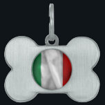 Italy Flag Pet Tag<br><div class="desc">Italian flag texture crumpled up pet tag</div>