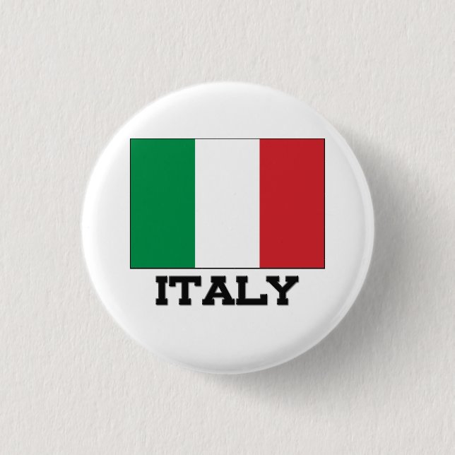 Italy Flag Pinback Button (Front)