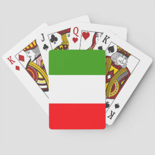 Italy flag poker cards