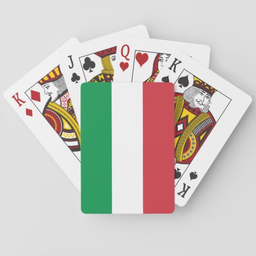 Italy Flag Poker Cards