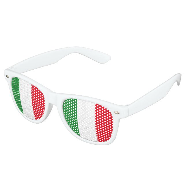 Italy Flag Retro Sunglasses (Angled)