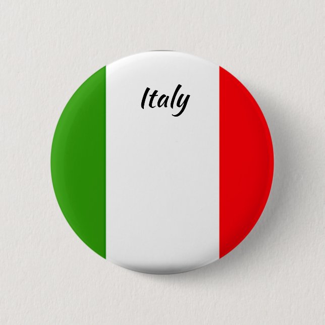Italy Flag Round Button (Front)