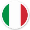Italy Flag Round Sticker