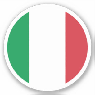 Italy Flag Round Sticker