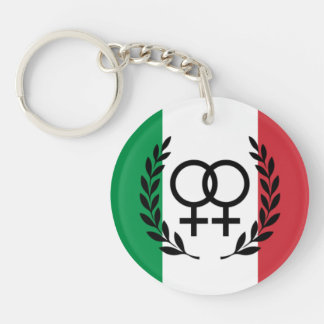 italy Flag Sapphic arcylic Symbol  Keychain