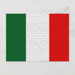 Italy Flag Snake Skin Postcard