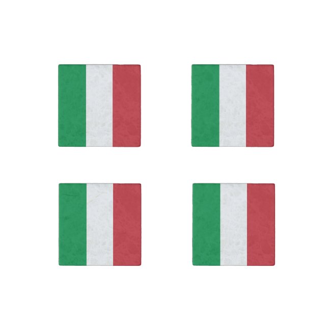 Italy Flag Stone Magnet (Front)