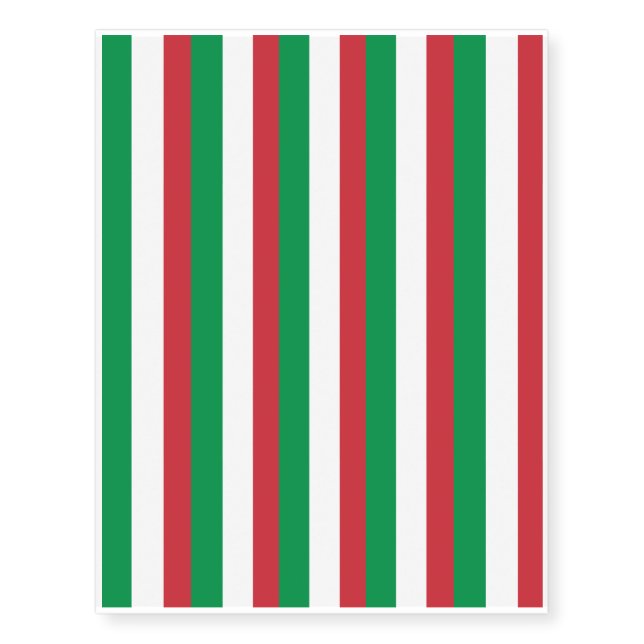 Italy Flag Temporary Tattoos (Front)