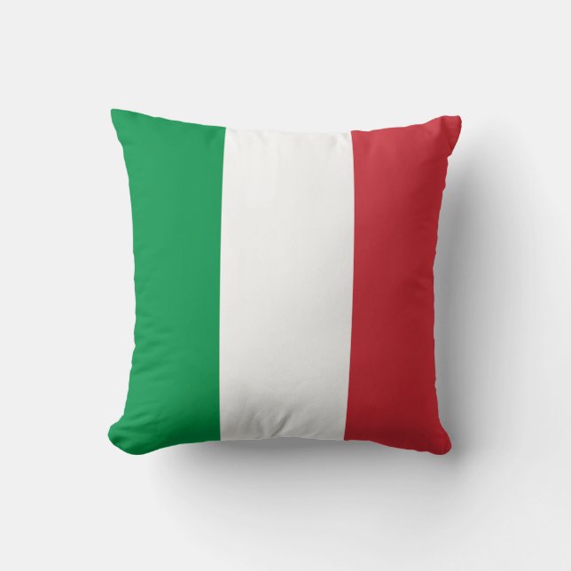 Italy Flag Throw Pillow (Front)