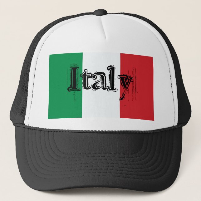 Italy flag trucker hat (Front)