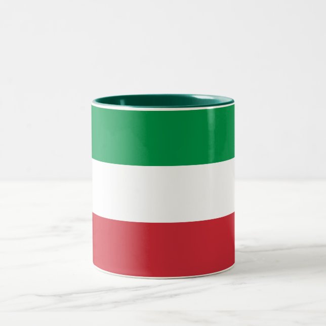 Italy Flag Two-Tone Coffee Mug (Center)