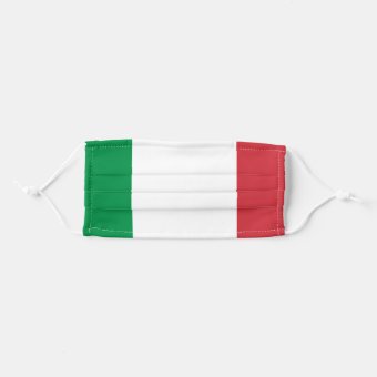 Italy Flag Unisex Italian Adult Cloth Face Mask | Zazzle