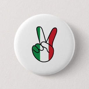 Italy Flag V Sign Button