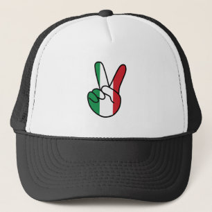 Italy Flag V Sign Trucker Hat
