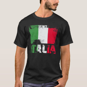 Italy Flag Vintage Distressed Italia Grunge Travel T-Shirt